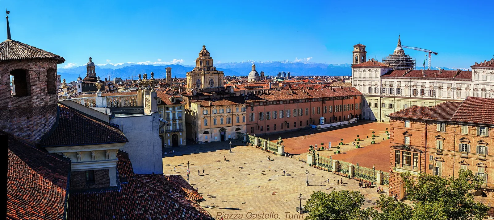 Piazza Castello in Turin, used as archival city atmosphere