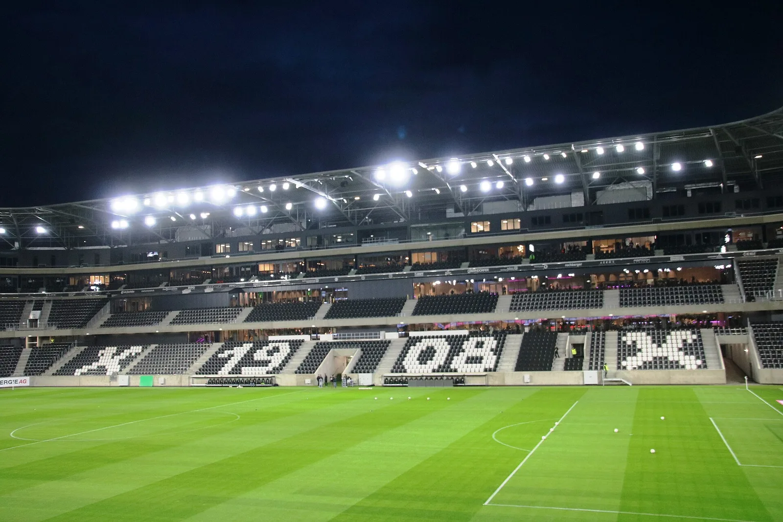 Raiffeisen Arena in Linz, photographed in February 2023