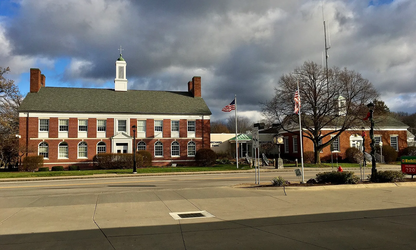 Archival local architecture and scenery in Orchard Park, USA, used as destination atmosphere