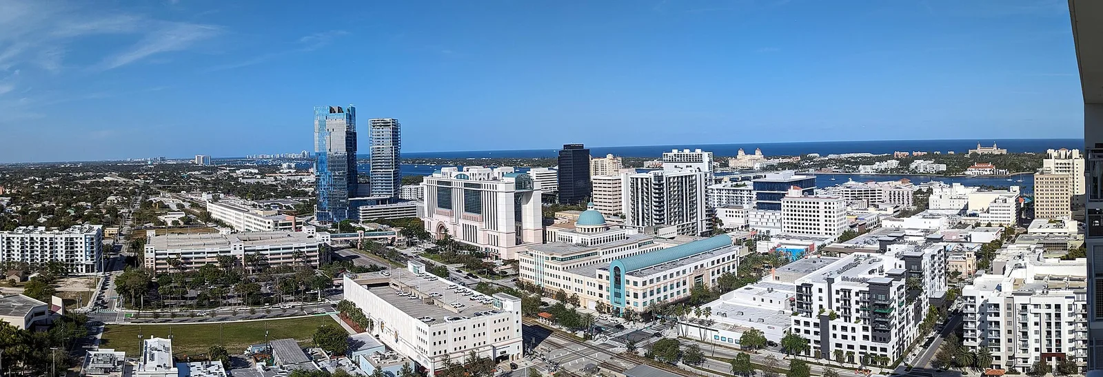 Archival local architecture and scenery in West Palm Beach, USA, used as destination atmosphere