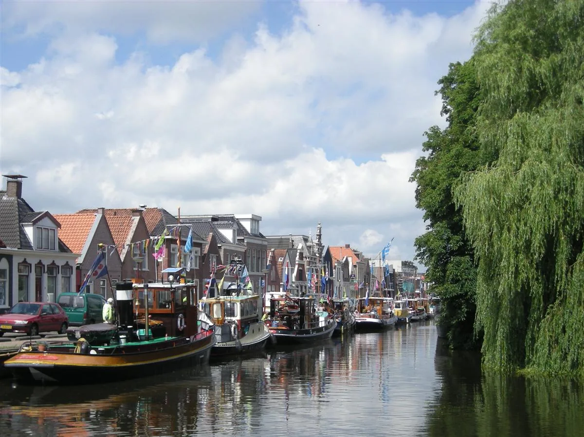 Archival city atmosphere in Heerenveen, Netherlands